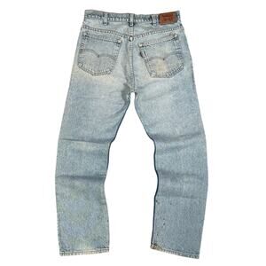 Vintage Levi's 549 Two Horse Leather Tab 1987 Faded Stained Denim Jeans 32x28.5
